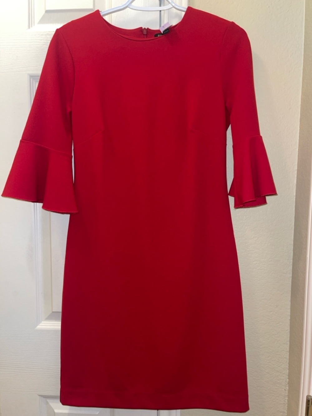 Size 6P Banana Republic Red Bell Sleeve Midi Dress